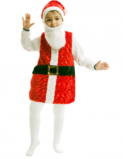 Déguisement Père Noël avec bonnet et barbe enfant Déguisement Père Noël avec bonnet et barbe enfant