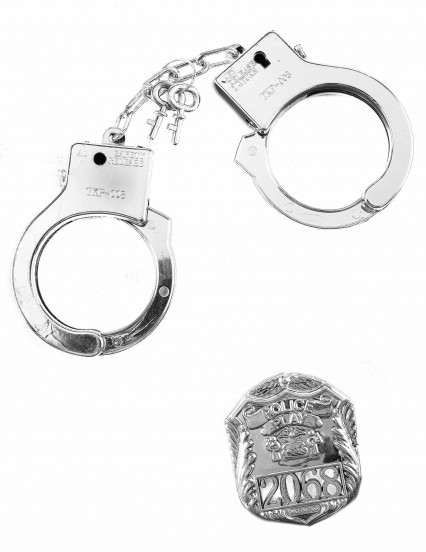 Kit policier badge et menottes adulte et enfant Kit policier badge et menottes adulte et enfant
