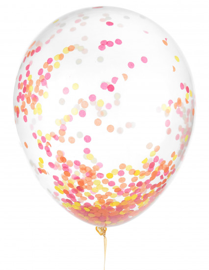 6 Ballons en latex confettis fluo 30 cm 6 Ballons en latex confettis fluo 30 cm