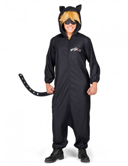 Déguisement combinaison Chat Noir Miraculous™ adulte Déguisement combinaison Chat Noir Miraculous™ adulte
