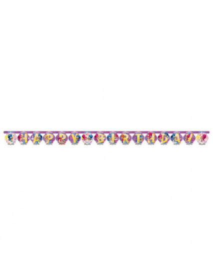Guirlande Happy Birthday Shimmer & Shine™ 200 x 15 cm Guirlande Happy Birthday Shimmer & Shine™ 200 x 15 cm