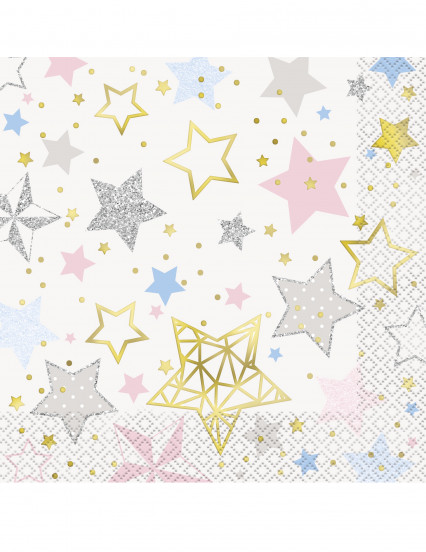 16 Serviettes en papier Twinkle Twinkle Little Star 33 x 33 cm 16 Serviettes en papier Twinkle Twinkle Little Star 33 x 33 cm