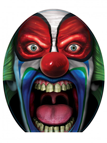 Décoration pour toilettes Clown effrayant 30 x 43 cm Décoration pour toilettes Clown effrayant 30 x 43 cm