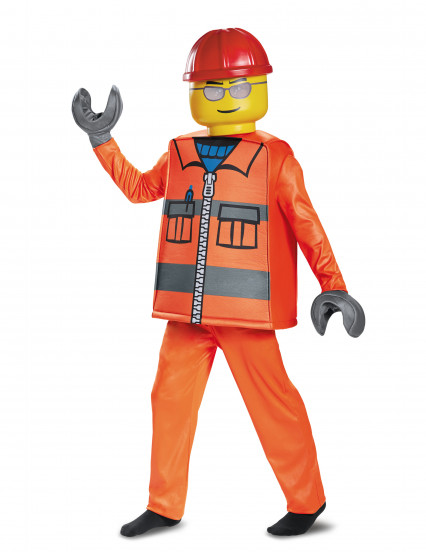 Déguisement luxe ouvrier de chantier LEGO® enfant Déguisement luxe ouvrier de chantier LEGO® enfant