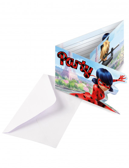 6 Cartons d'invitation Party avec enveloppes Ladybug™ 6 Cartons d'invitation Party avec enveloppes Ladybug™
