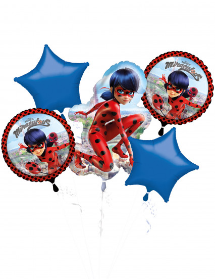 Bouquet de 5 ballons aluminium Ladybug™ Bouquet de 5 ballons aluminium Ladybug™