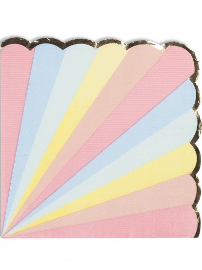 16 Serviettes en papier Berlingot pastel et dorure 33 x 33 cm 16 Serviettes en papier Berlingot pastel et dorure 33 x 33 cm