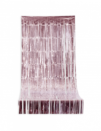 Rideau scintillant à franges rose gold 2,44 m x 92 cm Rideau scintillant à franges rose gold 2,44 m x 92 cm