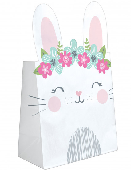 8 Sacs cadeaux en papier Petit Lapin blancs 20,3 x 11,4 x 8,3 cm 8 Sacs cadeaux en papier Petit Lapin blancs 20,3 x 11,4 x 8,3 cm