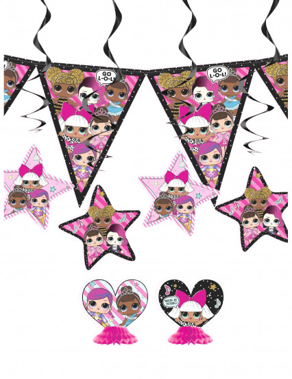 Kit de décoration anniversaire LOL Surprise™ 7 pièces Kit de décoration anniversaire LOL Surprise™ 7 pièces