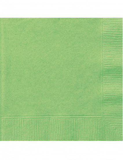 20 Petites serviettes en papier vert citron 25 x 25 cm 20 Petites serviettes en papier vert citron 25 x 25 cm
