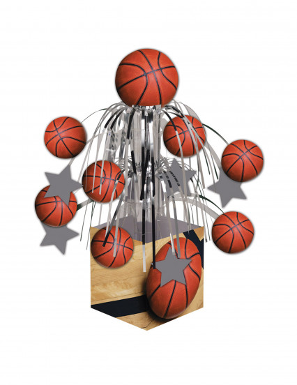 Centre de table en cascade Ballon de basket 31.7 x 10 cm Centre de table en cascade Ballon de basket 31.7 x 10 cm