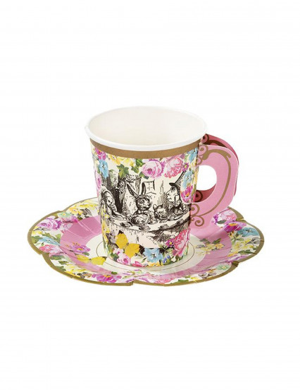 12 Tasses en carton Alice au Pays imaginaire 250 ml 12 Tasses en carton Alice au Pays imaginaire 250 ml