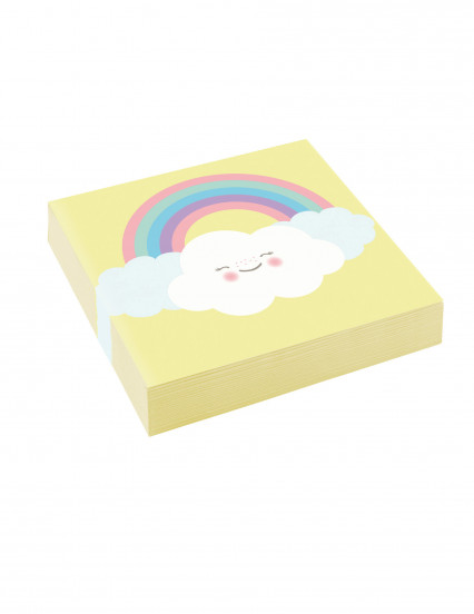20 Petites serviettes en papier Petit Nuage jaunes 25 x 25 cm 20 Petites serviettes en papier Petit Nuage jaunes 25 x 25 cm
