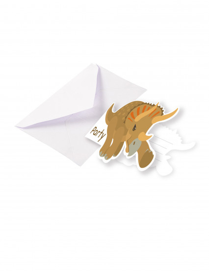 8 Cartons d'invitations avec enveloppes Grands Dinosaures 8 Cartons d'invitations avec enveloppes Grands Dinosaures