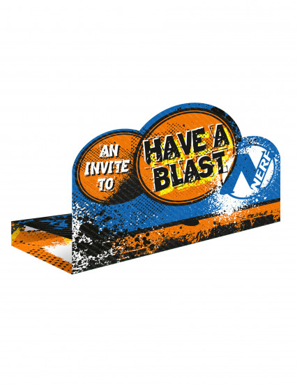 8 Cartons d'invitations avec enveloppe Nerf™ 8 Cartons d'invitations avec enveloppe Nerf™