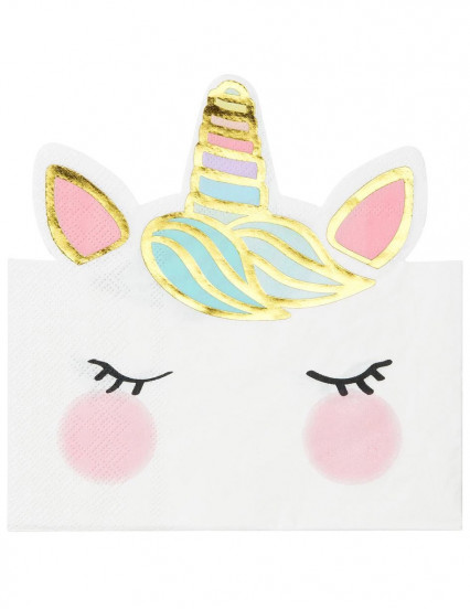 12 Serviettes en papier forme jolie licorne blanches 33 x 33 cm 12 Serviettes en papier forme jolie licorne blanches 33 x 33 cm