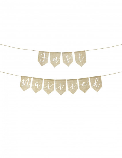 Guirlande en jute just married 185 x 23 cm Guirlande en jute just married 185 x 23 cm