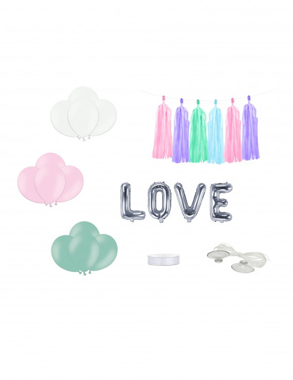 Kit décoration de voiture love 19 pièces Kit décoration de voiture love 19 pièces