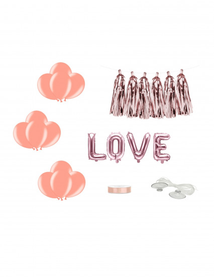 Kit décoration de voiture love rose gold 19 pièces Kit décoration de voiture love rose gold 19 pièces