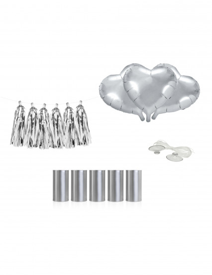 Kit décoration de voiture argenté Kit décoration de voiture argenté