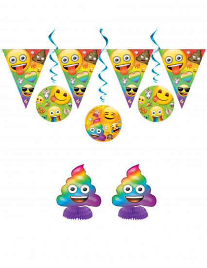 Kit anniversaire Emoji Rainbow™ 7 pièces Kit anniversaire Emoji Rainbow™ 7 pièces