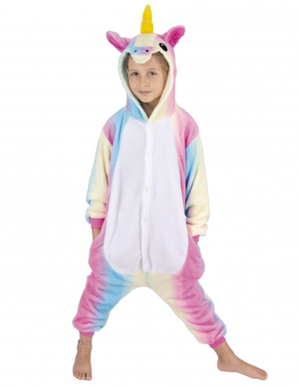 Déguisement combinaison licorne arc-en-ciel enfant Déguisement combinaison licorne arc-en-ciel enfant
