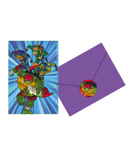 8 Invitations et enveloppes Le Destin des Tortues Ninja™ 8 Invitations et enveloppes Le Destin des Tortues Ninja™