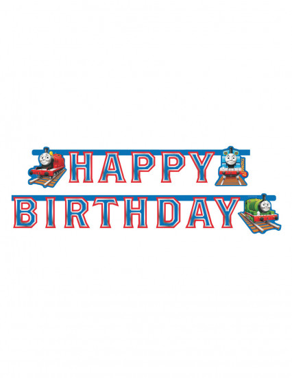 Guirlande en carton Happy Birthday Thomas et ses amis 180 x 15 cm Guirlande en carton Happy Birthday Thomas et ses amis 180 x 15 cm