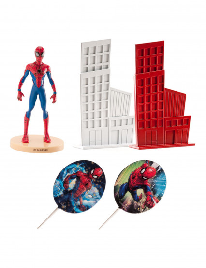 Kit décoration gâteau Spiderman™ 8 cm Kit décoration gâteau Spiderman™ 8 cm