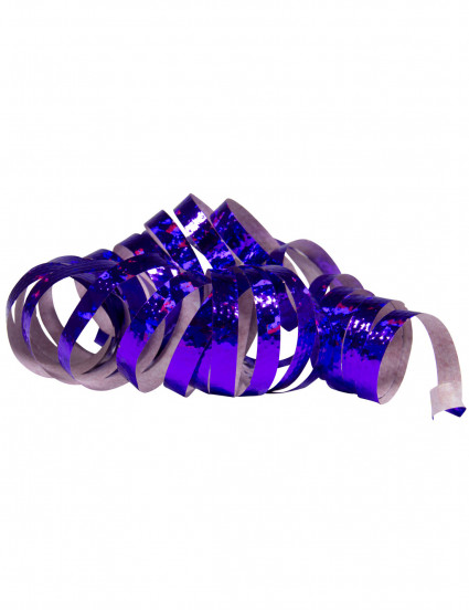 2 Rouleaux de serpentins holographiques violets 4 m 2 Rouleaux de serpentins holographiques violets 4 m
