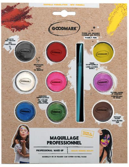 Palette professionnelle maquillage à l'eau 9 pots 4 g Palette professionnelle maquillage à l'eau 9 pots 4 g