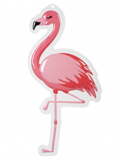Décoration murale Flamant rose en plastique 50 x 30 cm Décoration murale Flamant rose en plastique 50 x 30 cm