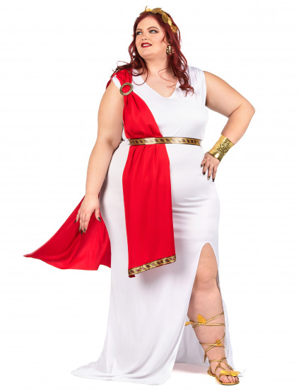Déguisement grande taille déesse romaine à drapé femme Déguisement grande taille déesse romaine à drapé femme