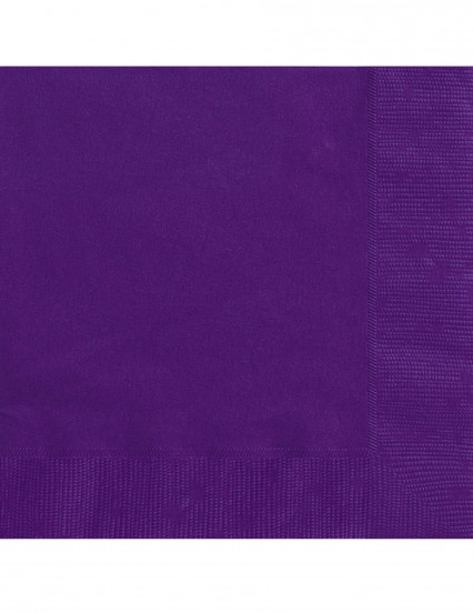20 Petites serviettes en papier violet foncé 25 x 25 cm 20 Petites serviettes en papier violet foncé 25 x 25 cm