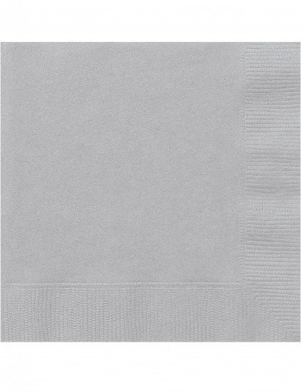 20 Petites serviettes en papier argentées 25 x 25 cm 20 Petites serviettes en papier argentées 25 x 25 cm