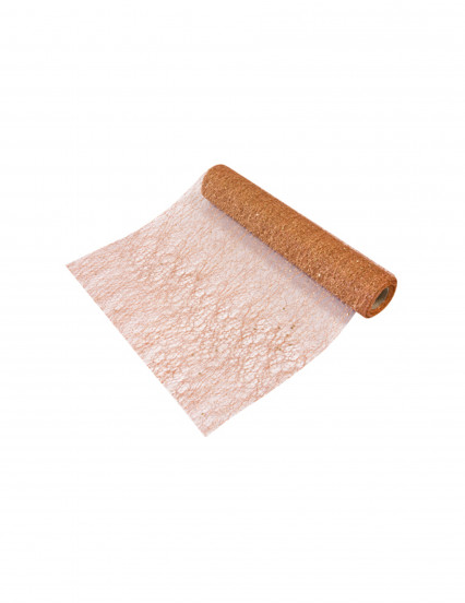 Chemin de table en intissé métallisé rose gold 28 cm x 5 m Chemin de table en intissé métallisé rose gold 28 cm x 5 m