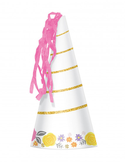 8 Chapeaux de fête en carton jolie licorne magique 17 cm 8 Chapeaux de fête en carton jolie licorne magique 17 cm