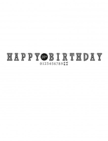 Guirlande Happy Birthday âges personnalisables 3 m 20 x 15 cm Guirlande Happy Birthday âges personnalisables 3 m 20 x 15 cm