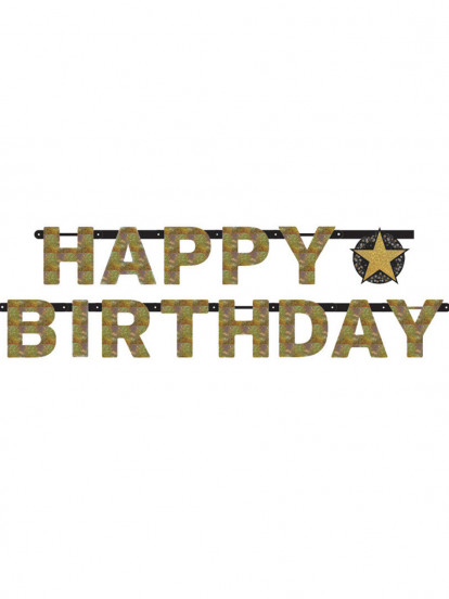 Guirlande lettres Happy Birthday célébration étincelante 2,13 m Guirlande lettres Happy Birthday célébration étincelante 2,13 m