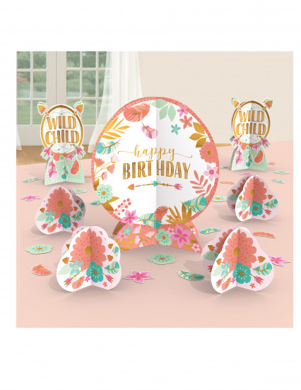 Kit 27 décorations de table anniversaire Boho Kit 27 décorations de table anniversaire Boho