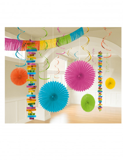 Kit de décoration en papier 18 pièces multicolore Kit de décoration en papier 18 pièces multicolore