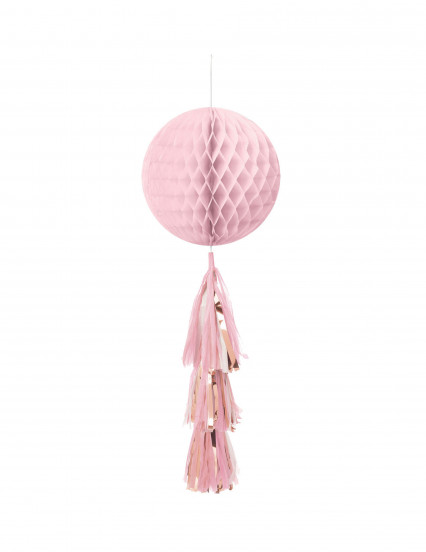 Décoration à suspendre alvéolée et tassels rose gold 71 cm Décoration à suspendre alvéolée et tassels rose gold 71 cm