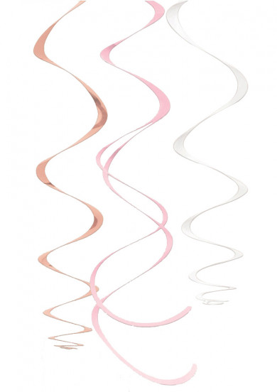 12 Suspensions à spirale en plastique rose gold 56 cm 12 Suspensions à spirale en plastique rose gold 56 cm