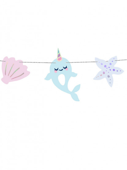 Guirlande à monter soi-même licorne des mers 1 m Guirlande à monter soi-même licorne des mers 1 m