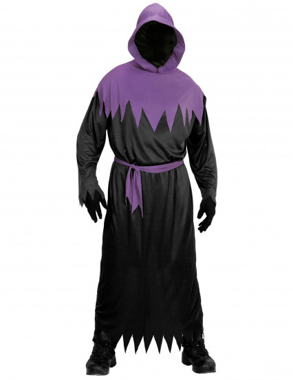 Déguisement faucheur noir et violet adulte Déguisement faucheur noir et violet adulte