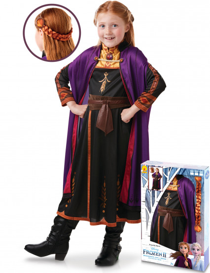 Coffret déguisement et tresse Anna La reine des neiges 2™ fille Coffret déguisement et tresse Anna La reine des neiges 2™ fille