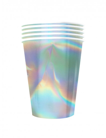 20 Gobelets américains carton recyclable rainbow iridescent 53 cl 20 Gobelets américains carton recyclable rainbow iridescent 53 cl