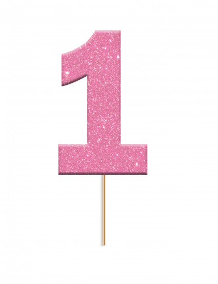 12 Cake toppers en plastique chiffre 1 rose pailleté 2,3 x 3,8 x 6,5 cm 12 Cake toppers en plastique chiffre 1 rose pailleté 2,3 x 3,8 x 6,5 cm