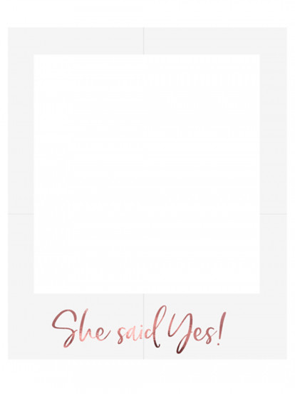 Cadre photo en carton she said yes blanc et rose gold 50 x 59,5 cm Cadre photo en carton she said yes blanc et rose gold 50 x 59,5 cm
